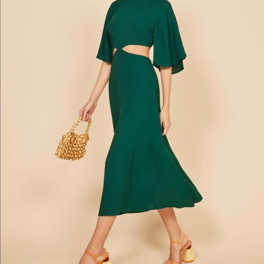 NWT reformation Benny Dress - Emerald sz 2